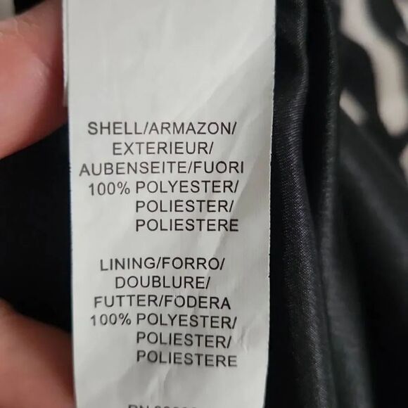 Kensie Ladies Mixed Pattern V-Neck Tiered Ruffle Dress - Size Medium - Picture 7 of 7